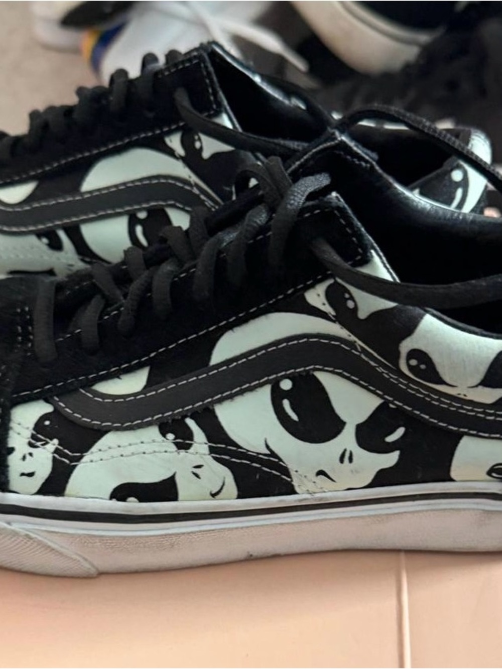 Glow in the dark alien vans